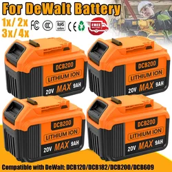 Batería de repuesto 9000MAH para Dewalt DCB200 Compatible con herramientas Dewalt 18V 20V DCB120 DCB182 DCB200 DCB609