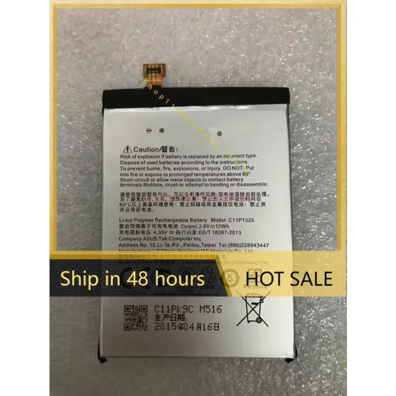 100% New  3330mAh New C11P1325 Battery A600CG T00G A601CG Lithium Polymer for ASUS ZenFone 6