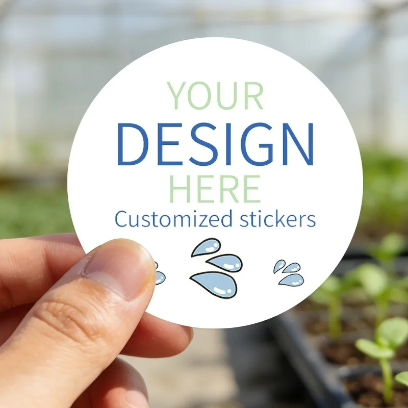 

100pcs Custom 4cm Round Adhesive Stickers - Waterproof & Tear-Resistant for Gift Packaging & Stationery