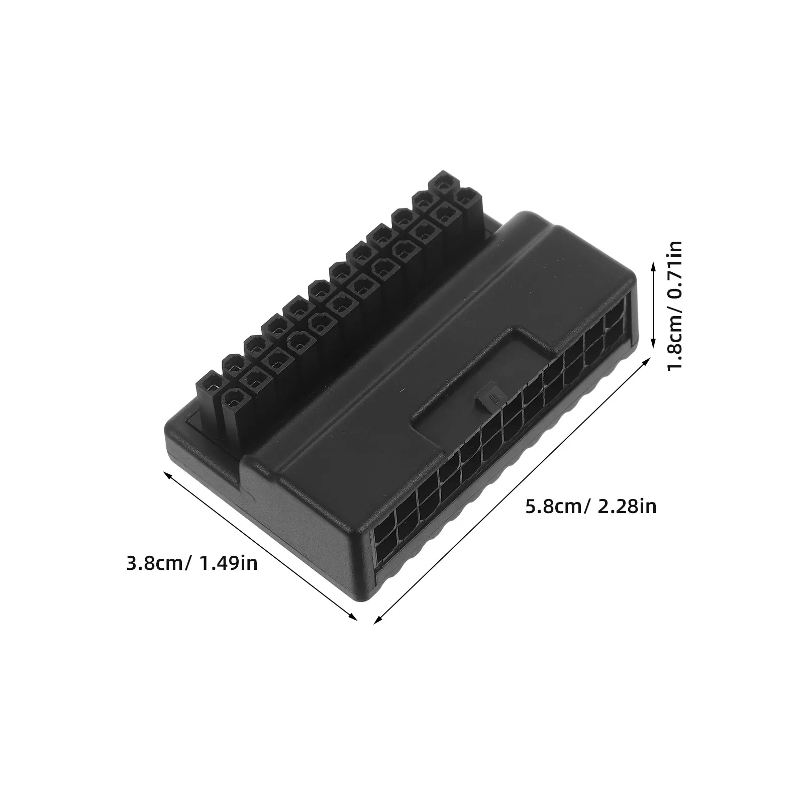 24Pin ATX 90-Degree Motherboard Power Adapter Board for Stable DIY PC Builds & Compact Cable Management
