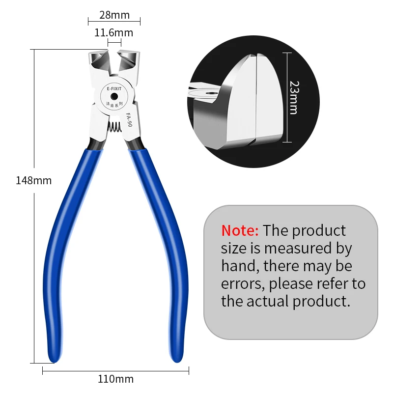 LUXIANZI 45 Degree Beveled Flat Jaw Pliers 90 Degree Sharp Curved  Cutting Plier Disassemble Mobile phone Rear Camera Steel Ring