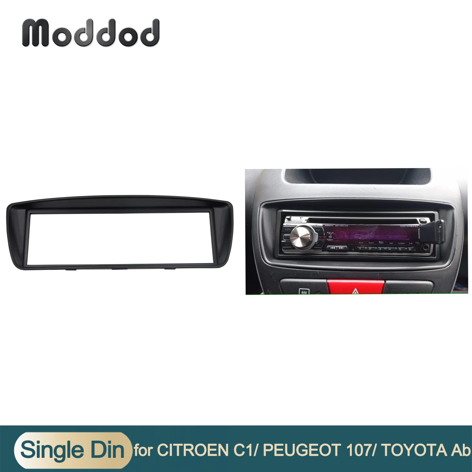 1 Din Radio Fascia for CITROEN C1 TOYOTA Aygo PEUGEOT 107 CD GPS DVD Stereo Panel Dash Audio Mount Installation Trim Kit Frame