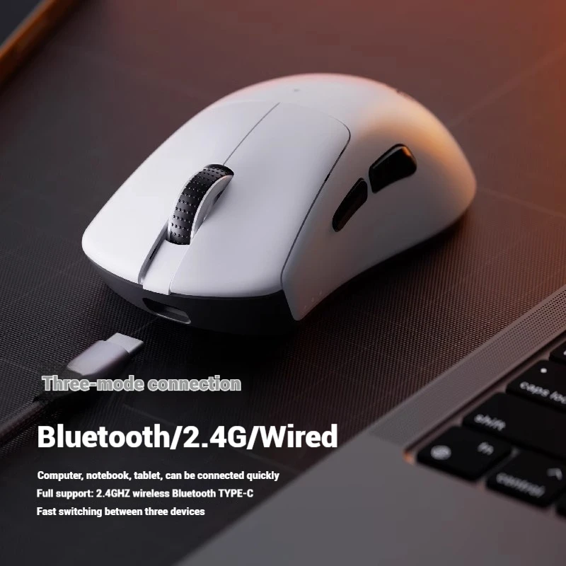 Ausdom G04 Mouse 3Mode Bluetooth Wireless Mouse Rgb Lighweight Gaming Office Custom Mouse Computer Gamer Mice Accessories Gifts