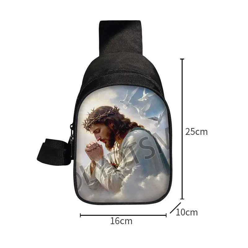Винтажная нагрудная сумка с религиозным узором Иисуса, христианская молитвенная благословение, женские сумки через плечо для путешествий, сумка через плечо, держатель для телефона