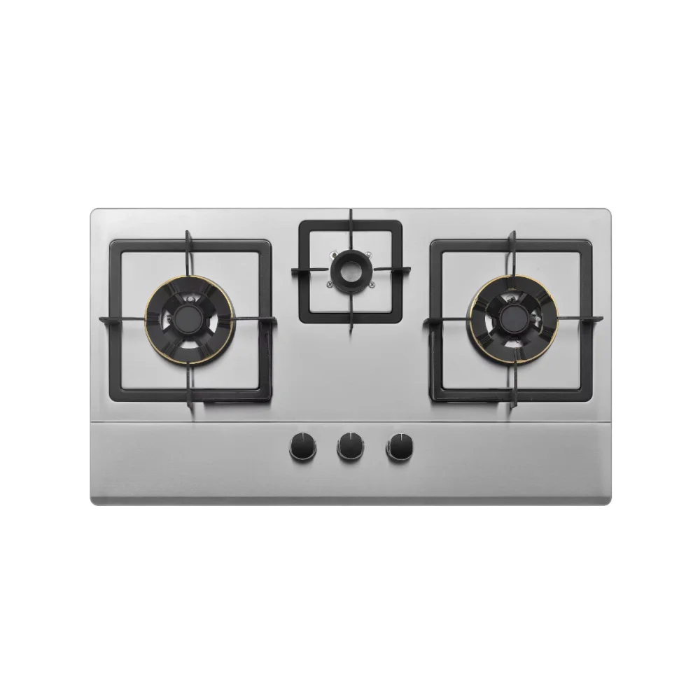 ALK Portable Three-Burner Table Built-in Small Stainless Steel Gas Stove for Restaurant Home