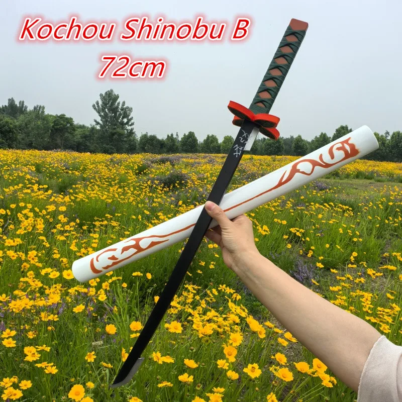Katana de 72 cm de Kochou Shinobu, Espada Ninja de Anime Demon Slayer, Accesorios de Cosplay, Cuchillo de Tamaño Real, Sabre Samurai Japonés, Katana