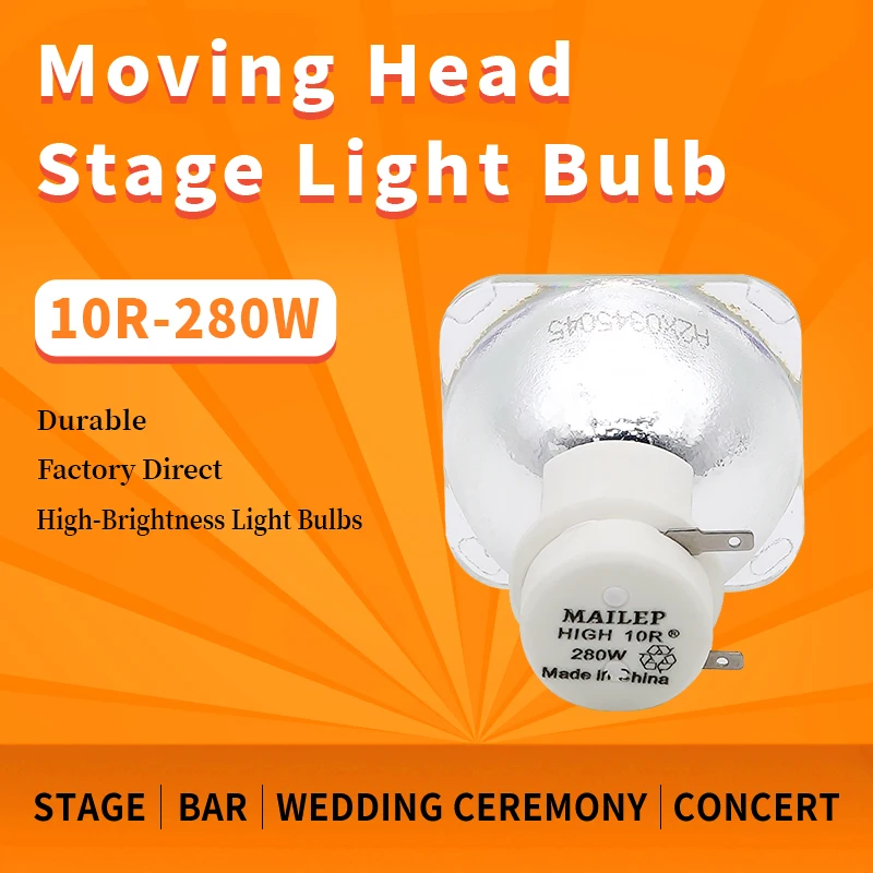 Mailepu 10R Mobile Beam Light bulb, 280W Stage Spotlight, 280W