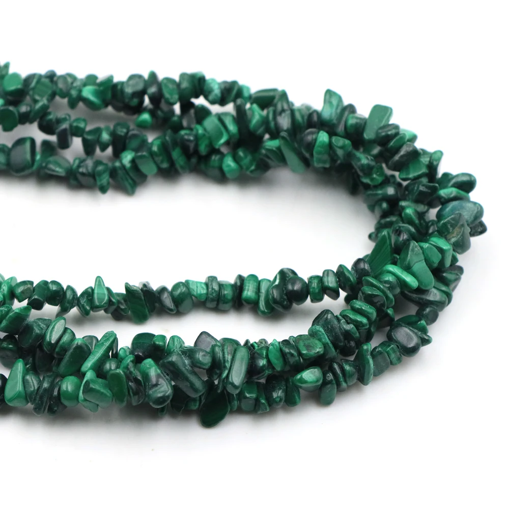 3-5mm Natural Irregular Malachite Stone Beads Gravel Chips Loose Spacer Beads Jewelry Making DIY Bracelet Necklaces Accessories
