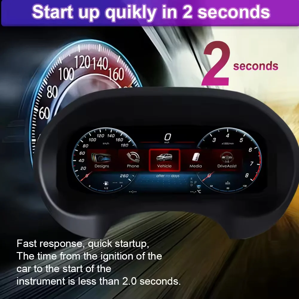 12.3"LCD Digital Instrument Cluster For Mercedes Benz Vito W447 2016 2017 2018-2023 Car Speedometer Cockpit Dashboard Odometer - Image 4