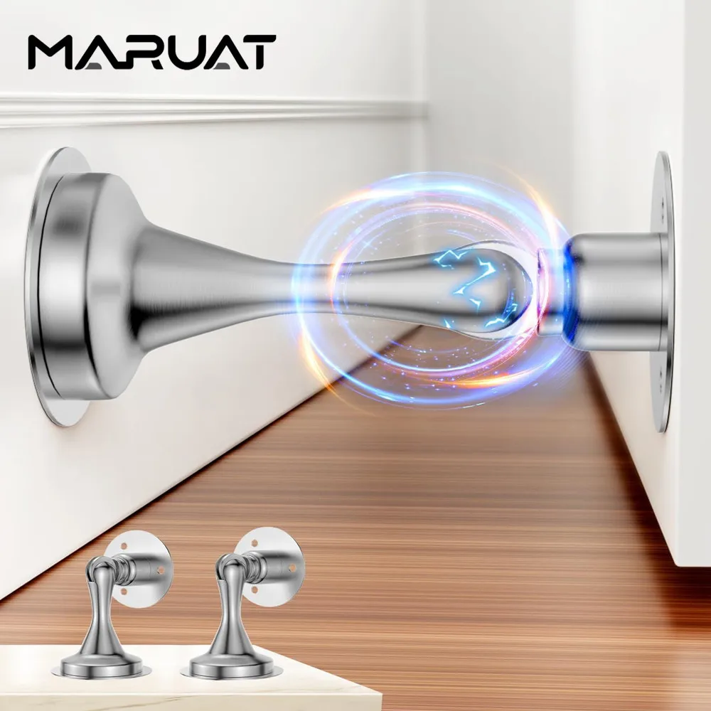 

MARUAT сверхмощный магнитный дверной фиксатор, дверной держатель из нержавеющей стали, без установки сверла, нижние и верхние монтажные дверные стопоры