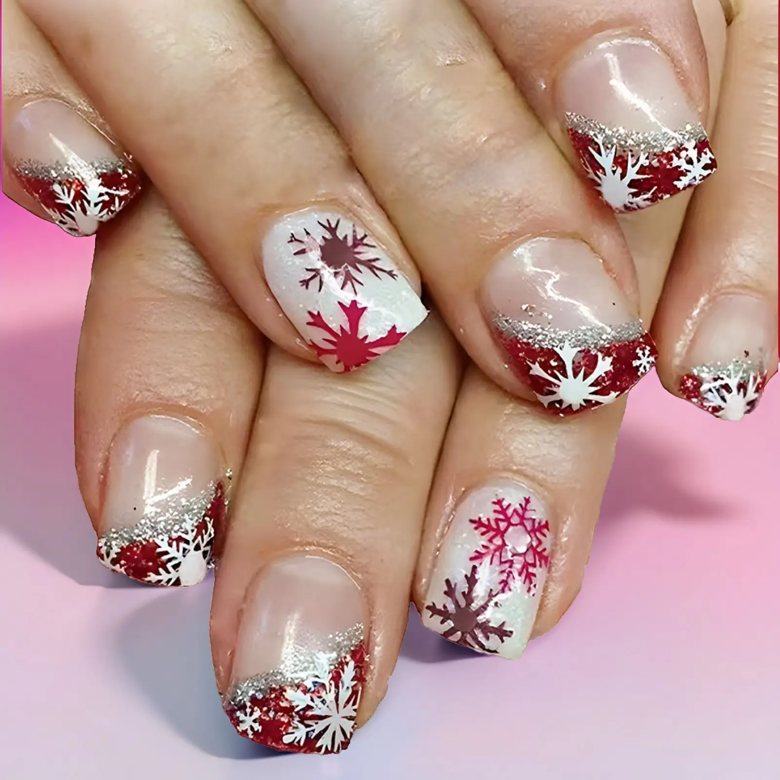 24個入り パンプキンツリー柄 付け爪 ショートスクエアヘッド プレスオンネイル キラキラパウダー付き 再利用可能 フルカバーネイルチップ