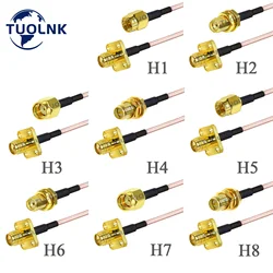 RG316 Coax Cable SMA Male to SMA Female 4 Hole Panel Flange Connector Pigtail Jumper WIFI Router Antenna RF Coaxial Cable