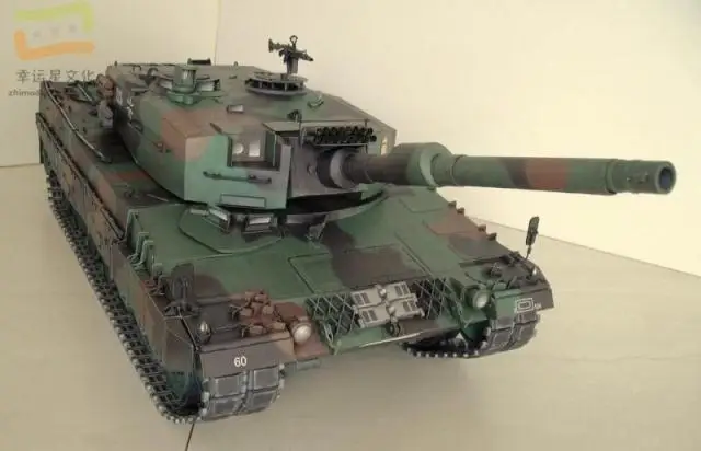 1:16 leopardo 2a4 tanque de batalha principal modelo militar modelo de papel 3d diy brinquedo de exibição de molde de papel artesanal