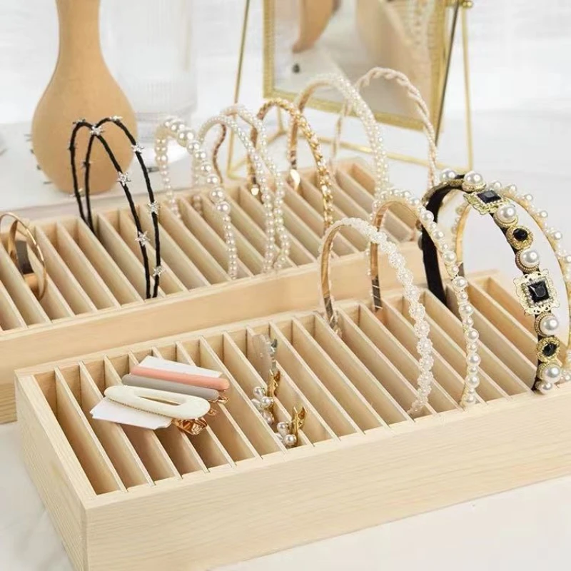 

Headband Storage Holder Stand Organizer Hairband Display Box Acrylic Wood Rack Band Hoop For Women Girls