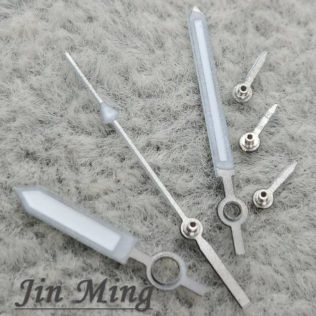 High Quality 6Pins VK63 Watch Hands White Black Grey Hands Green Luminous Watches Pointers Fit VK63 VK63A Quartz Movement - view 6