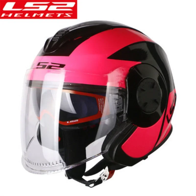 ECE Certification Original Ls2 OF570 Motorcycle Helmet Summer Half Face Capacete Ls2 Gift Brim Casco Women For Suzuki For VESPA