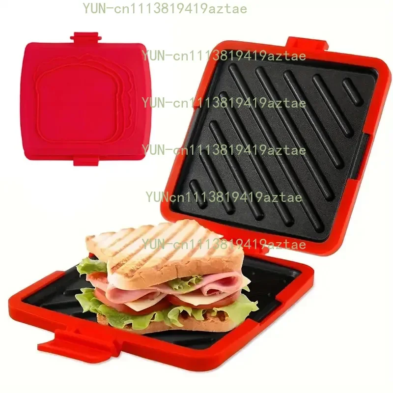 Electric microwave sandwich baking pan, new non-stick high temperature resistant quick heat light meal baking tool