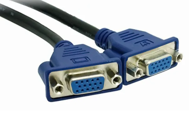 DMS-59 Pin Male to 2 VGA Female Splitter Video Cable Adapter for Computer Video Card 59Pin DVI to Dual VGA 25cm