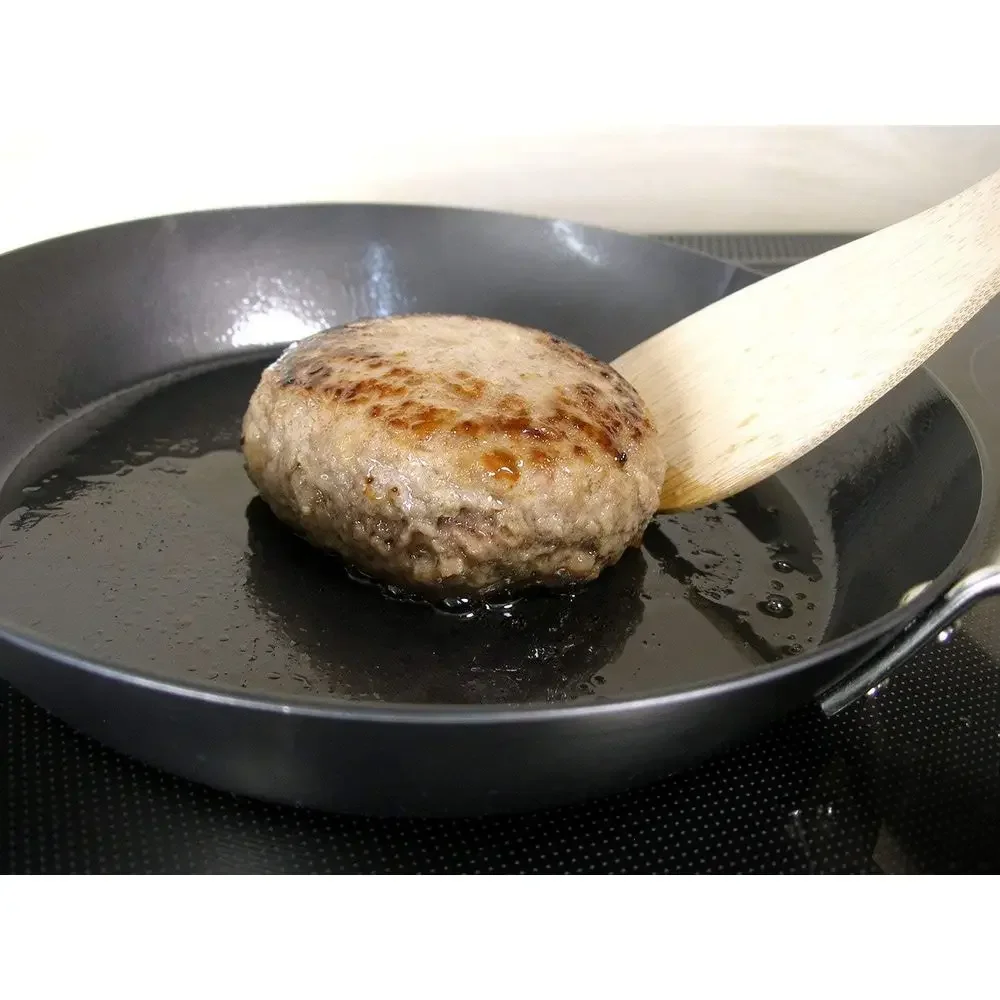 10.2-inch Extra Thick Iron Wok Pan, Iron Nitride Coating, IH Compatible, Rust Resistant, Made in Japan
