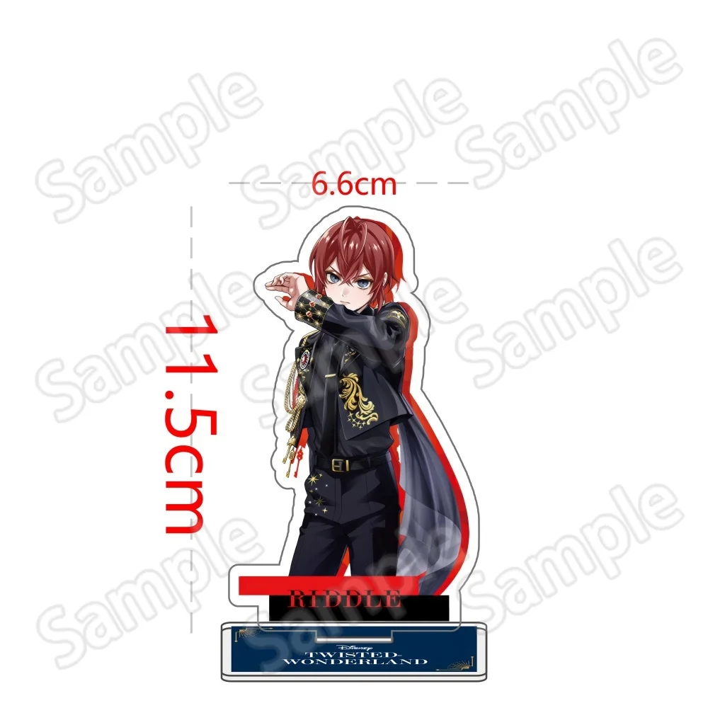 Anime Twisted Wonderland Acryl-Ständer Schlüsselanhänger 10-15cm Spiel Malleus Riddle Azul Idia Vil Leona Schreibtisch-Deko Sammlerstück Fan-Geschenk
