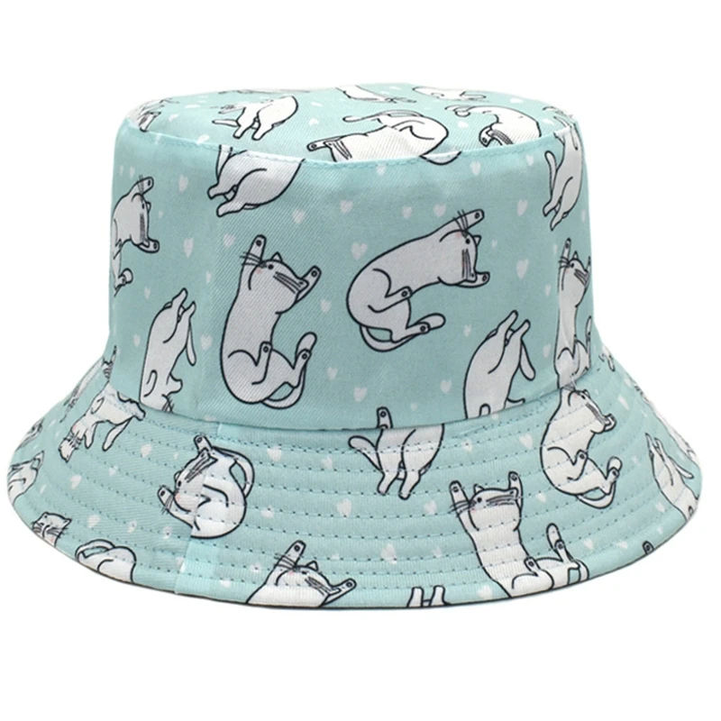 Double-sided Basin Hat Animal Print Fisherman for Sun for Protection Gift fo