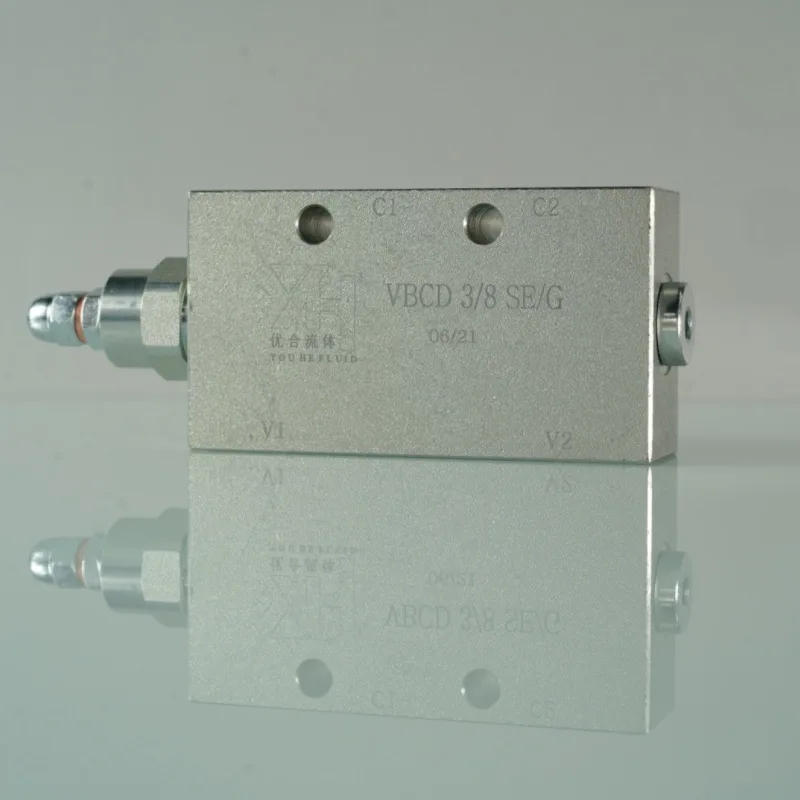 Unidirectional balance valve with crane oil cylinder pressure maintaining valve VBCD SE/G 3/8 1/4