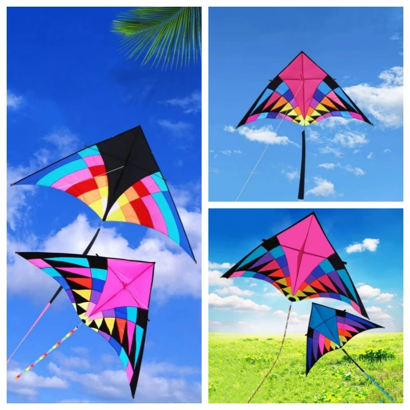 

Free Shipping rainbow delta kites flying for kids kites factory Dragon wind hfly kite store volantin kite flying adult eagle fun