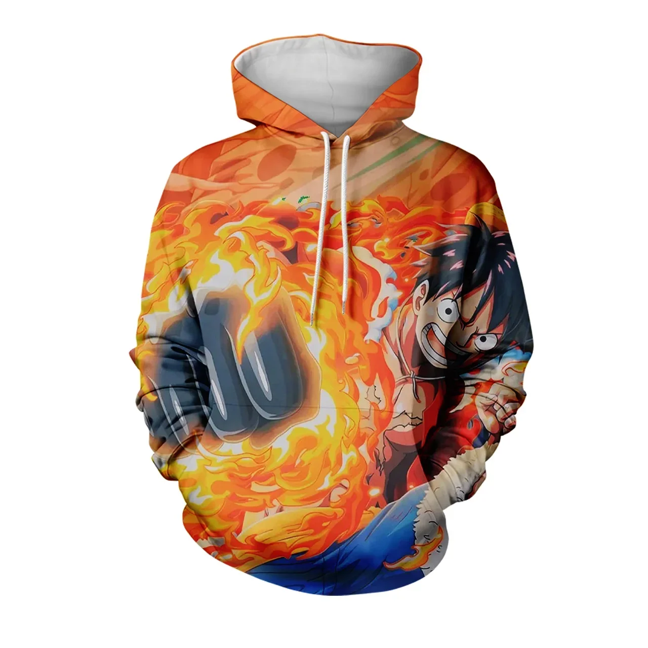 

One Piece Luffy Sauron Robin Parent-Child Hooded Sweatshirt 3D Printed Polyester Blend Matching Outfit Anime Convention Wear