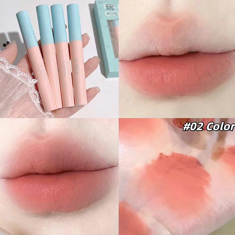 Matte Flüssigkeit Lippenstift Lip Gloss Set Nicht-Stick Tasse Samt Lippenstift Lipgloss Wasserdicht Langlebige Lip Tint Koreanische Weibliche Make-Up