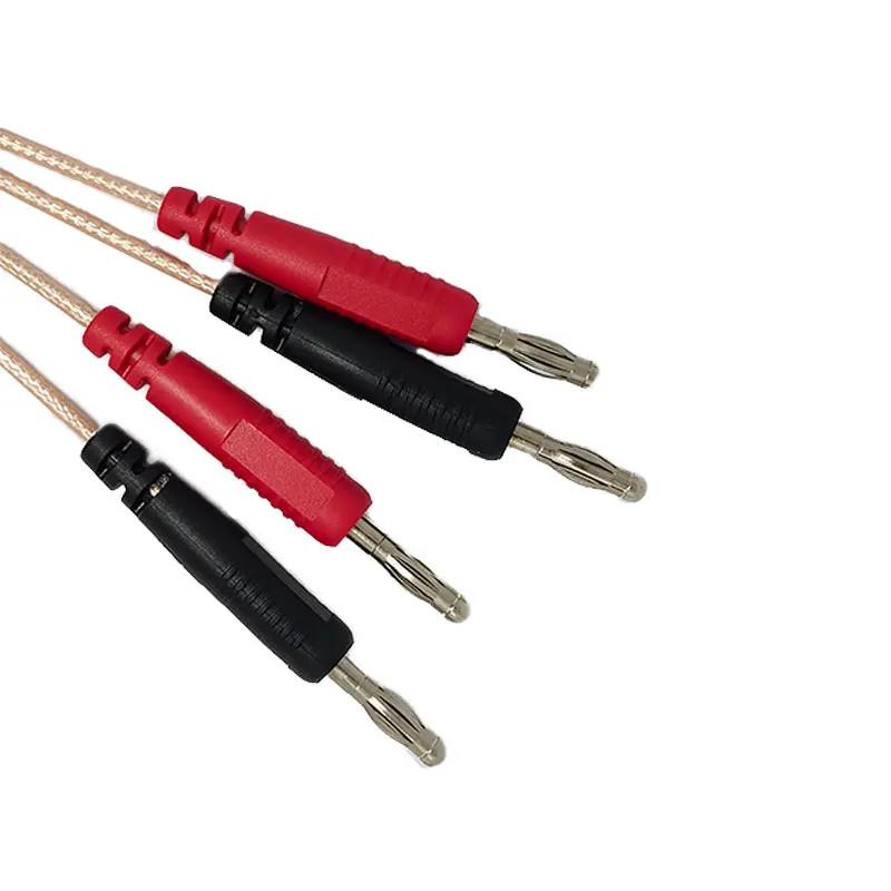 Kelvin Test Lcr Lead Bottom Resistance 4-wire 4mm Lantern Plug Duckbill Clip Orichalum Plating Kelvin Probes