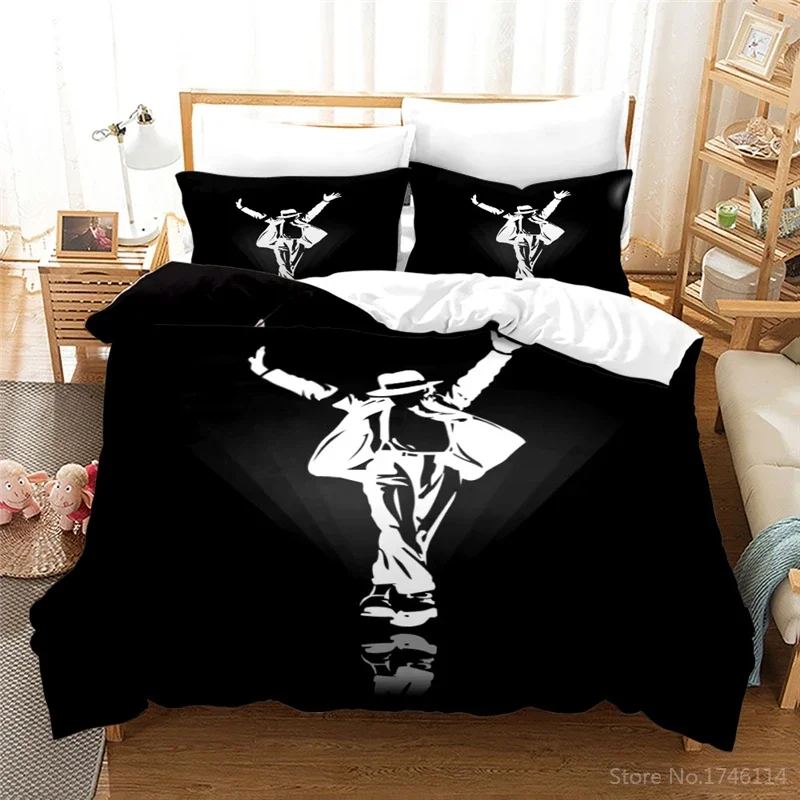 3D Print Michael Jackson Duvet Cover Set Twin Full Queen King Size Bedding Set Soft Comforter Cover with Pillowcase Bedclothes