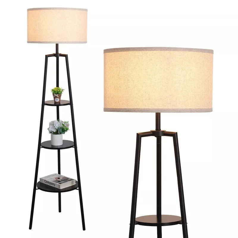 Modern simple living room sofa, bedroom bedside study tripod warm table lamps