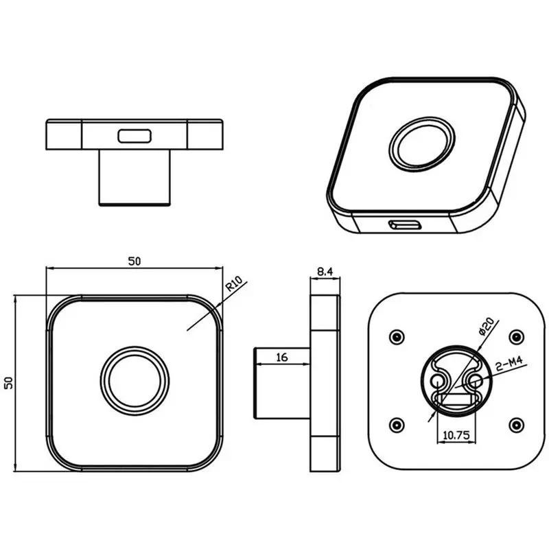 FEDI-Fingerprint Unlock Module Fingerprint Control Board Smart Lock Fingerprint Sensor K202 Fingerprint Control Board