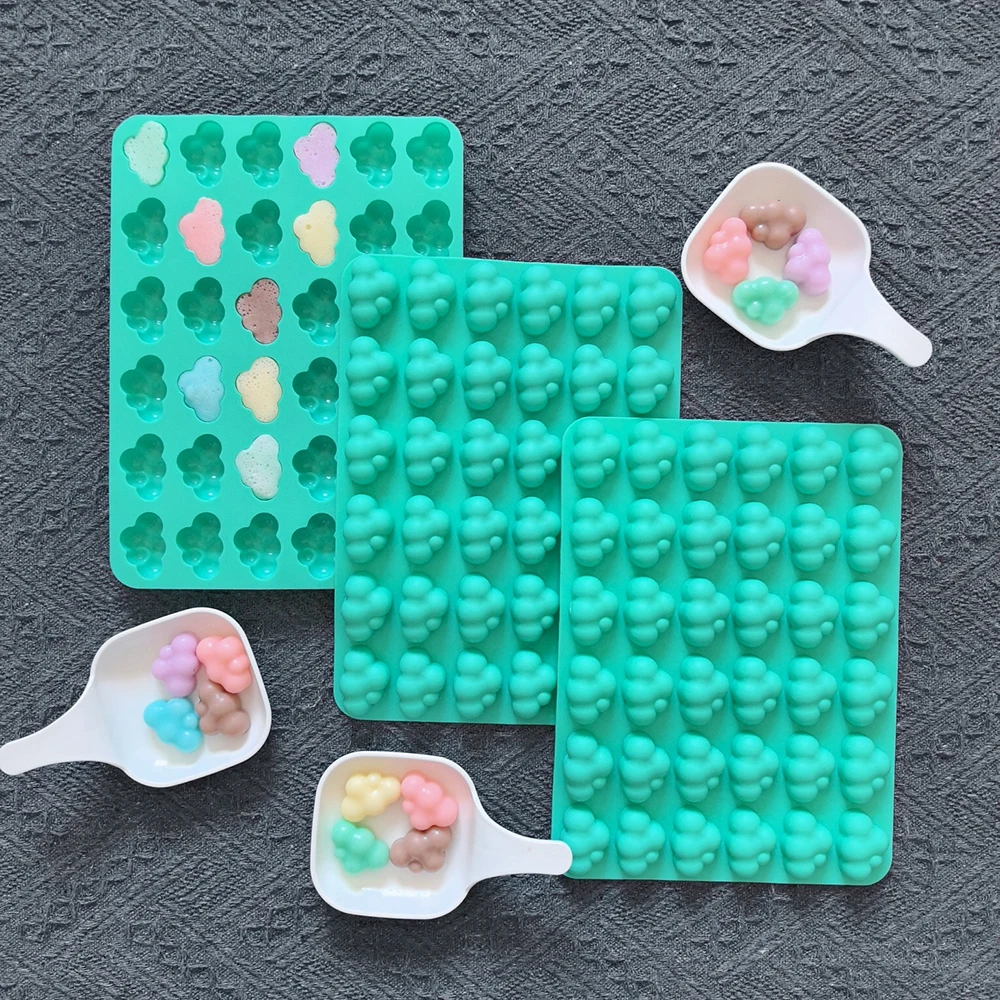 1 قطعة 36 تجويف على شكل سحابة شوكولاتة كوكي الخبز قالب من السيليكون، مناسبة للشوكولاتة والحلوى والبودنج والبسكويت