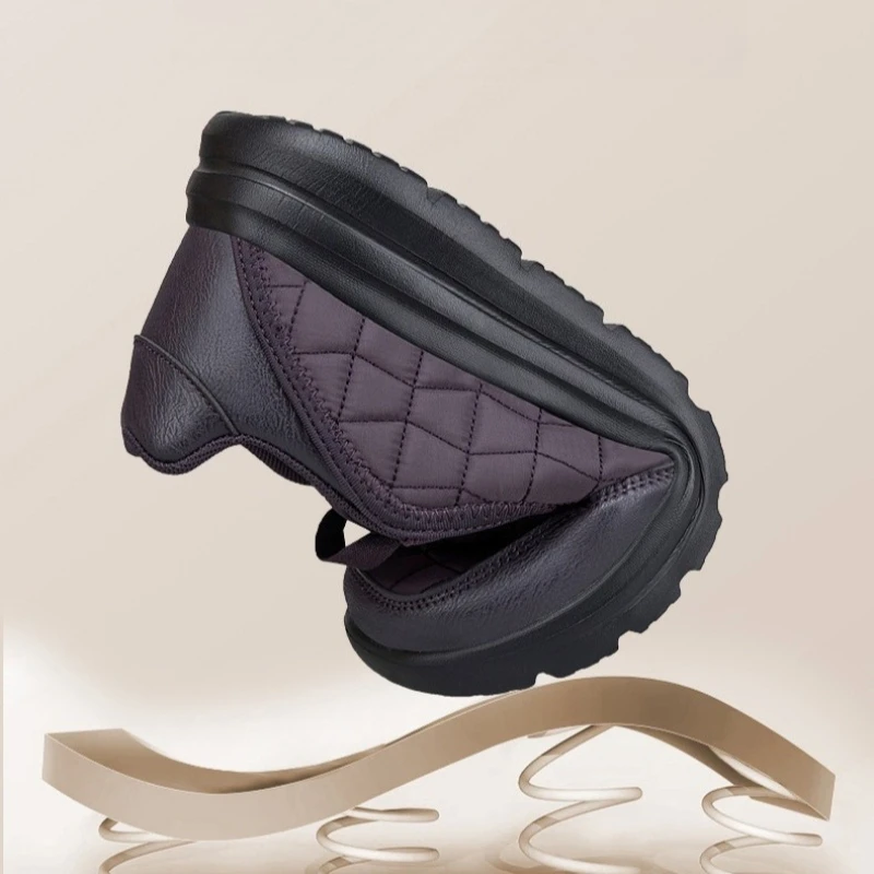 Versatile Elderly Walking Shoes Slip on Wide Toe Comfortable Casual Shoes Breathable Soft Non Slip Loafers for Outdoor Walking