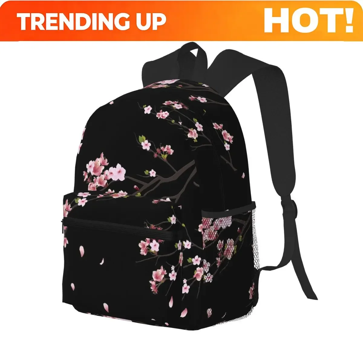 Custom Bag Japanese Sakura Cherry Blossoms Student Backpack School Bag Hiking Travel Daypack For Men Women Bookbag Shoulder Bags