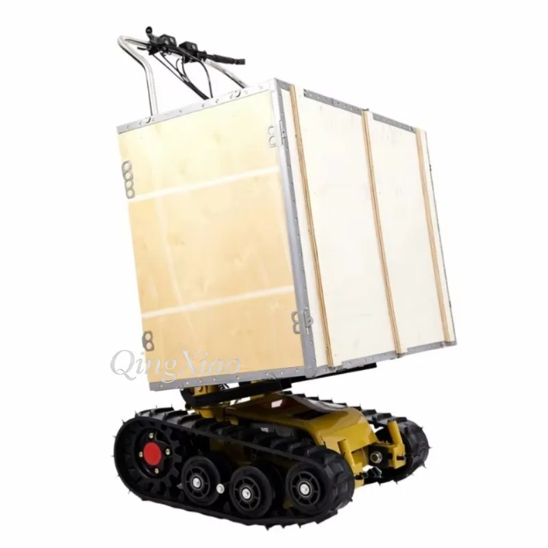 Steel Crawler Stair Climbing Trolley 300Kg Bearing Capacity Foldable Platform Portable Layout For Indoor Outdoor Transportation