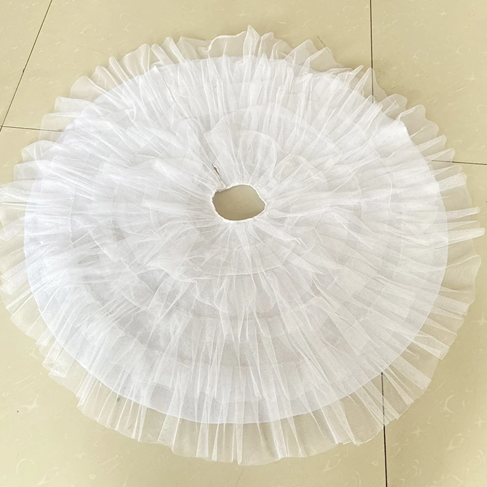 

Polyester Decorative Decoration Round Xmas Under Christmas Decor Tree Skirt Christmas Farmhouse Tree Skirt Xmas Party Supply