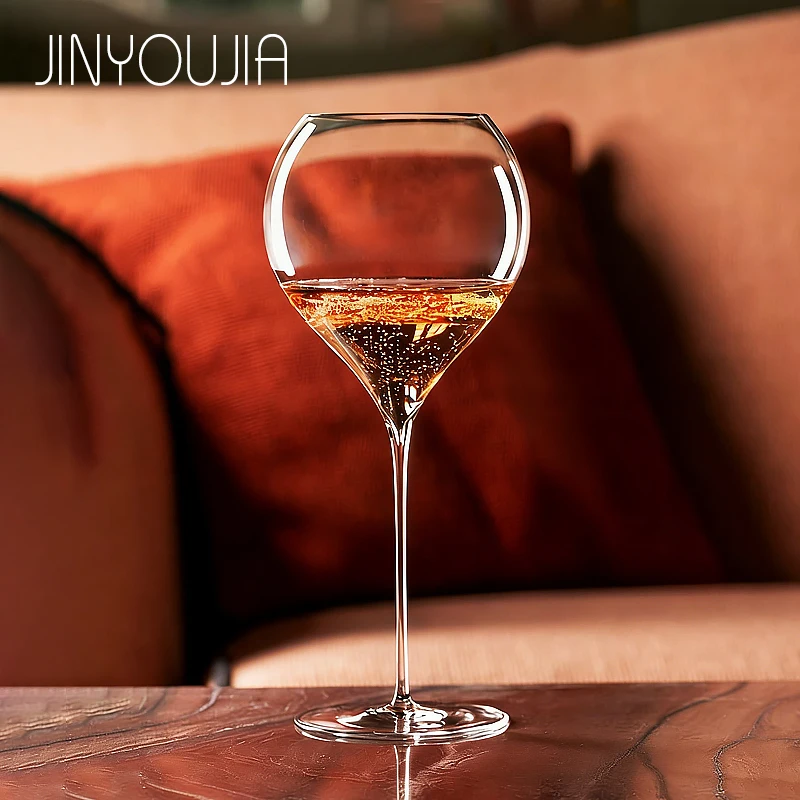 Copa de Vino Bordeaux Universal JINYOUJIA Estilo LEHMANN de 600 ml, Material de Cristal, Hecha a Mano, Forma de Bola Perfecta e Impecable