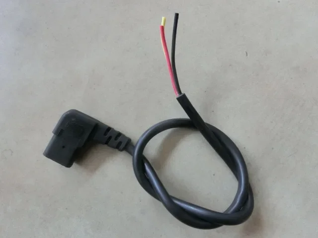 For Electric car three core wire power cord bold elbow extension cord with plug socket square hole