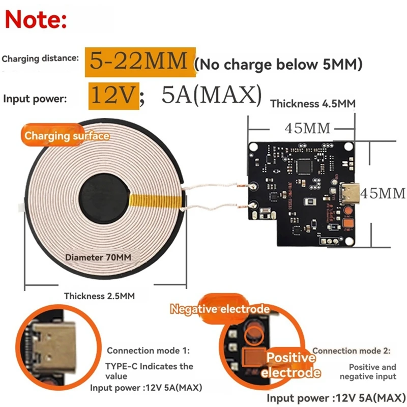 Mobile Phone Charger Module Withair Long Distance Wireless Charging Module Rock Slab Wood Stone Penetration