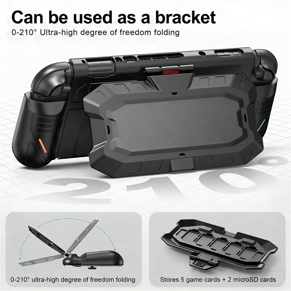 OKgood TPU Case for Nintendo Switch 2 Protective Case Shockproof Full Protective Shell for Switch 2 Handheld Gaming Console