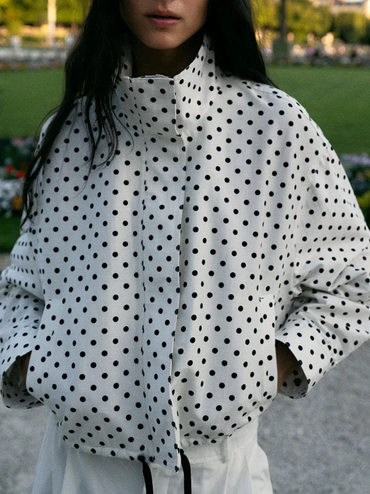 

Осень 2025: Новое женское модное повседневное пальто из ткани «пузырьки» в горошек с длинными рукавами, элегантное, качественное, для сценических выступлений