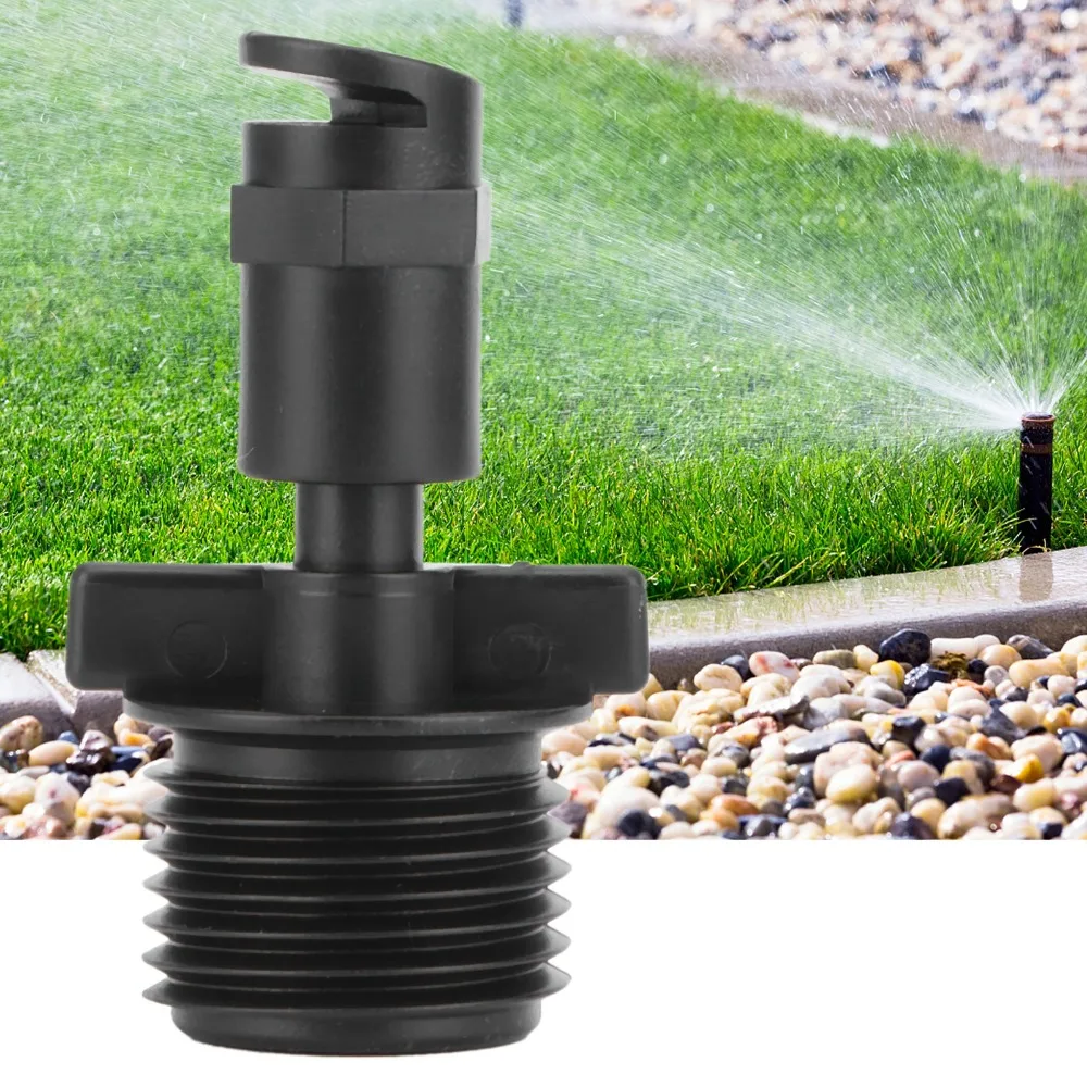 30PCS Durable G1/2 Male Thread Sprinkler Nozzle 180 Degree PP Fan Spray Nozzle Black Micro Sprinkler Head Garden Watering