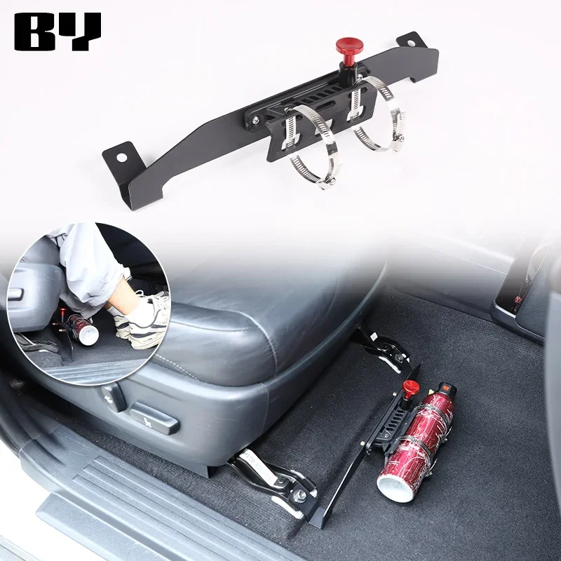 For Toyota Cruiser Prado FJ150 150 2010-2017 Car Modified Aluminum Alloy Adjustable Fire Extinguisher Mount Bracket Accessories