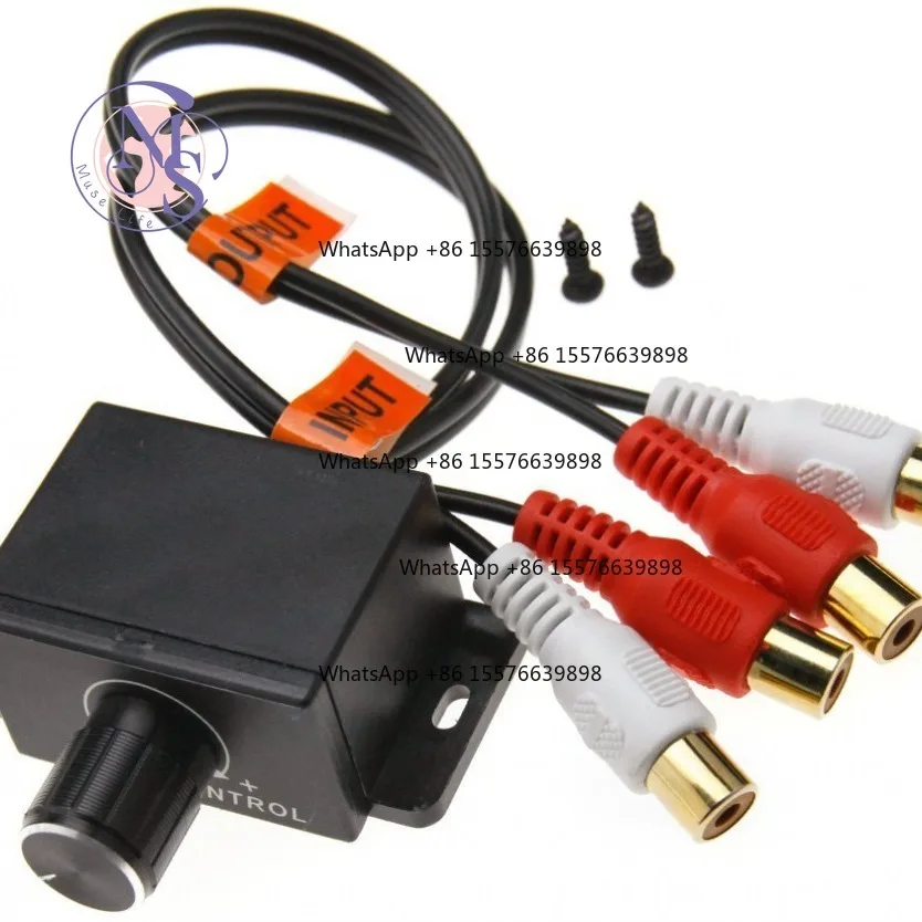 Car Amplifier Volume Controller Potentiometer, 2RCA Male & Female RCA Connector