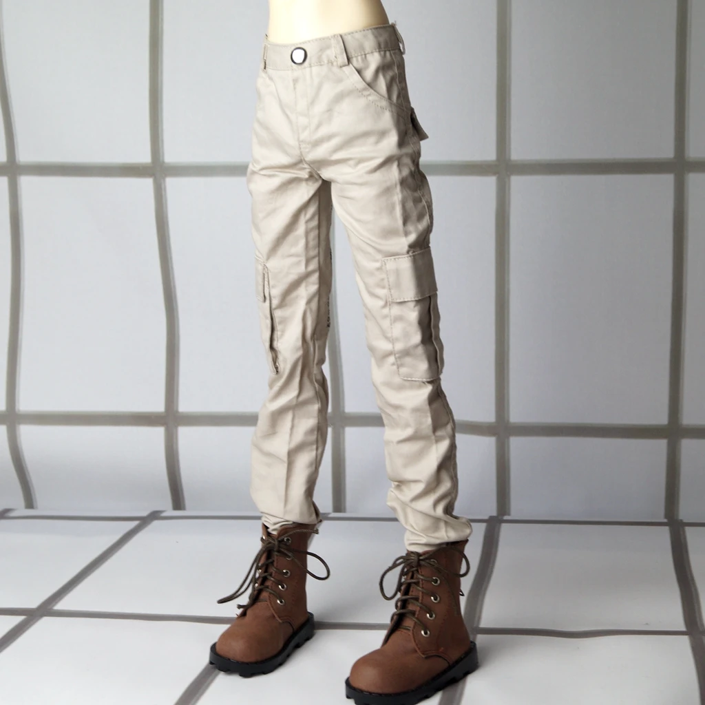 BJD Lalka Kombinezon Khaki Spodnie Ubrania Dla 1/3 SD 60cm 24 cale 1/4 17 cali Wysoka Wujek MSD DK DZ SD17 AOD DD Dol