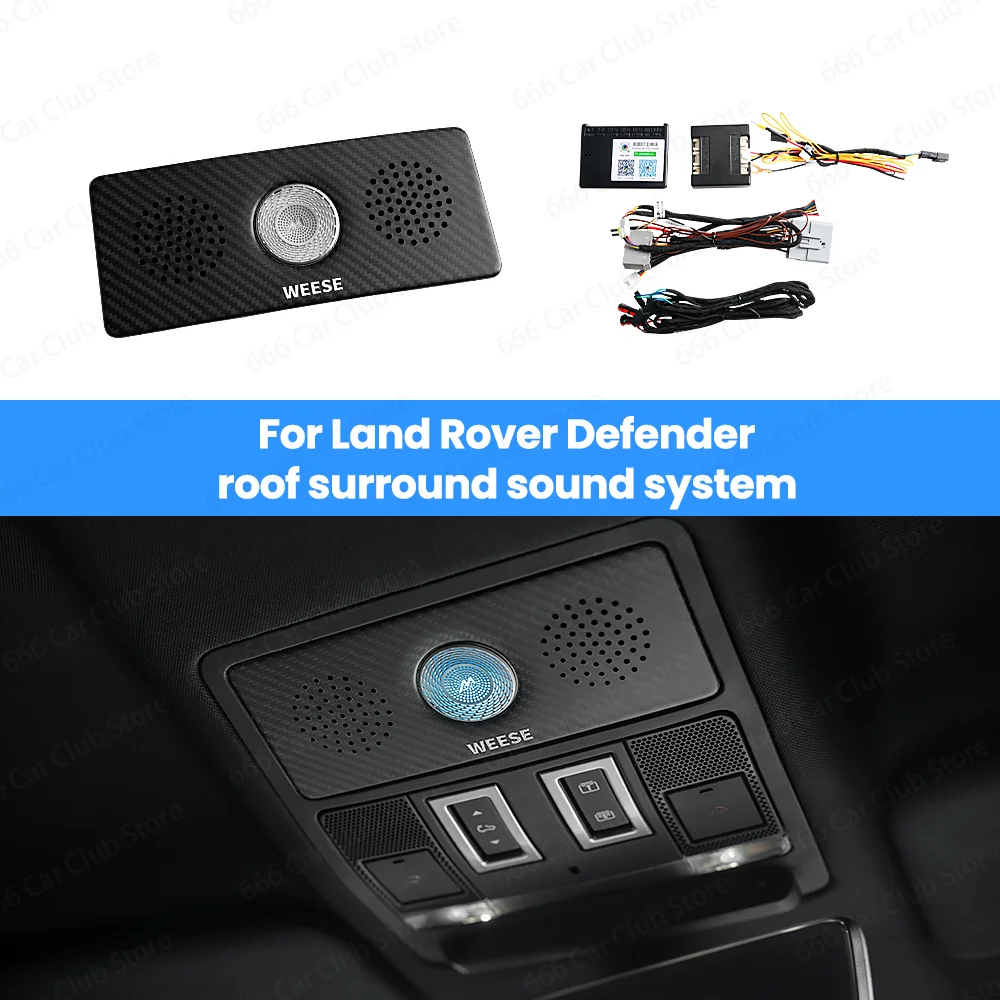 WEESE New LED Glasses Case Speaker For Land Rover Defender Car Audio Accessories Roof Surround Sound System