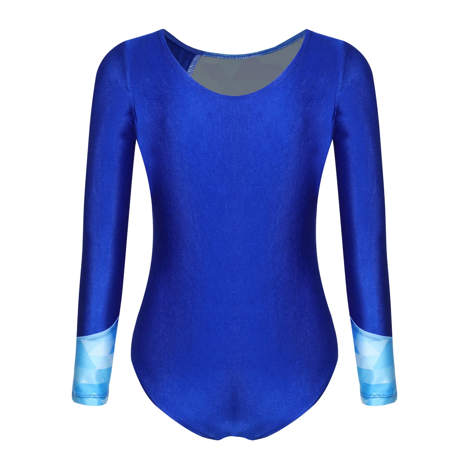 Justaucorps de gymnastique de Ballet pour enfants filles, combinaison de patinage à manches longues avec strass imprimés pour l'entraînement de compétition de Performance sur scène