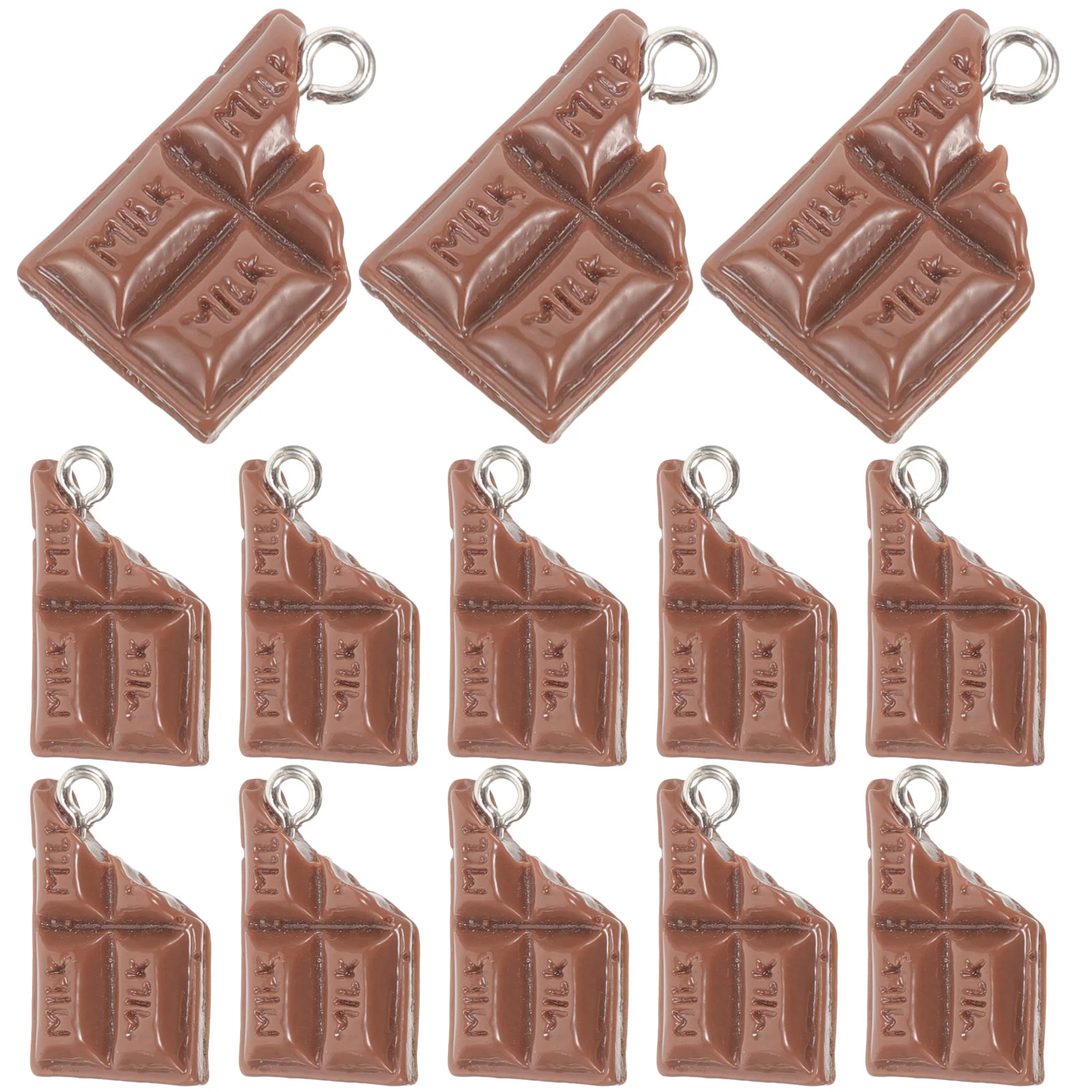 

20 Pcs Chocolate Pendant Charms Jewelry Making Pendants Retro Decor Chocolates Design Biscuit Hanging Realistic